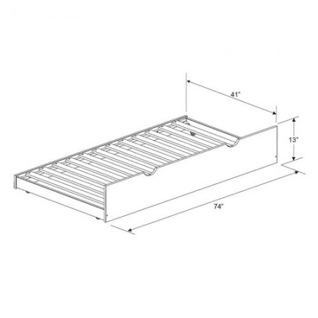 GK033 - White : Giường Kéo Phụ Sát Đất - Gầm Giường